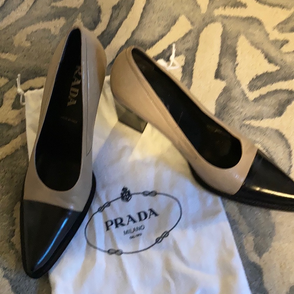 Prada buttery soft heels, 3.5” heel